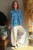 Annie 1972 Point Collar Smock Blouse Mr Blue Skies